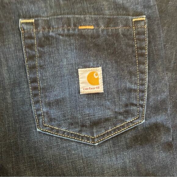 Carhartt Mens Jeans SZ 42/30 Blue Slim Straight Heavyweight Work Casual Wear - Picture 7 of 9